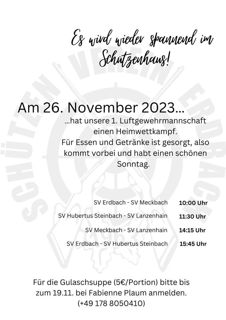 Read more about the article Hessenliga Heimwettkampf am 26.11.2023