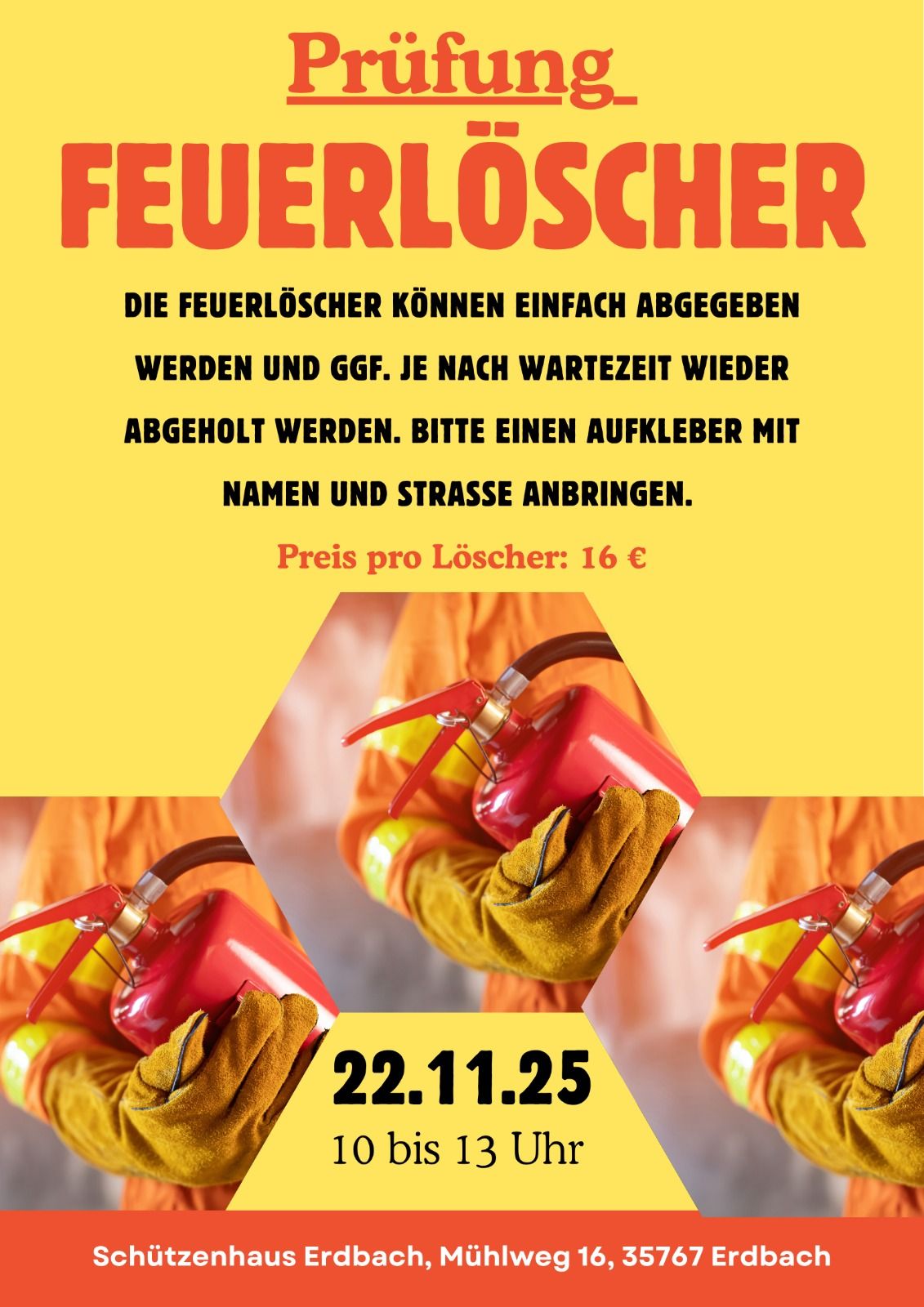 Mehr über den Artikel erfahren Feuerlöscherprüfung am 22.11.2025