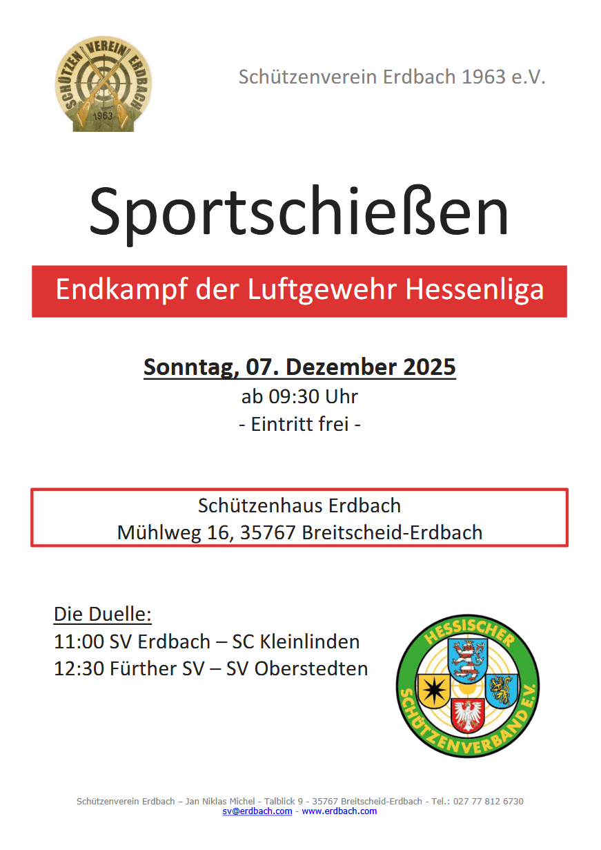 Mehr über den Artikel erfahren Hessenliga Endkampf am 07.12.2025