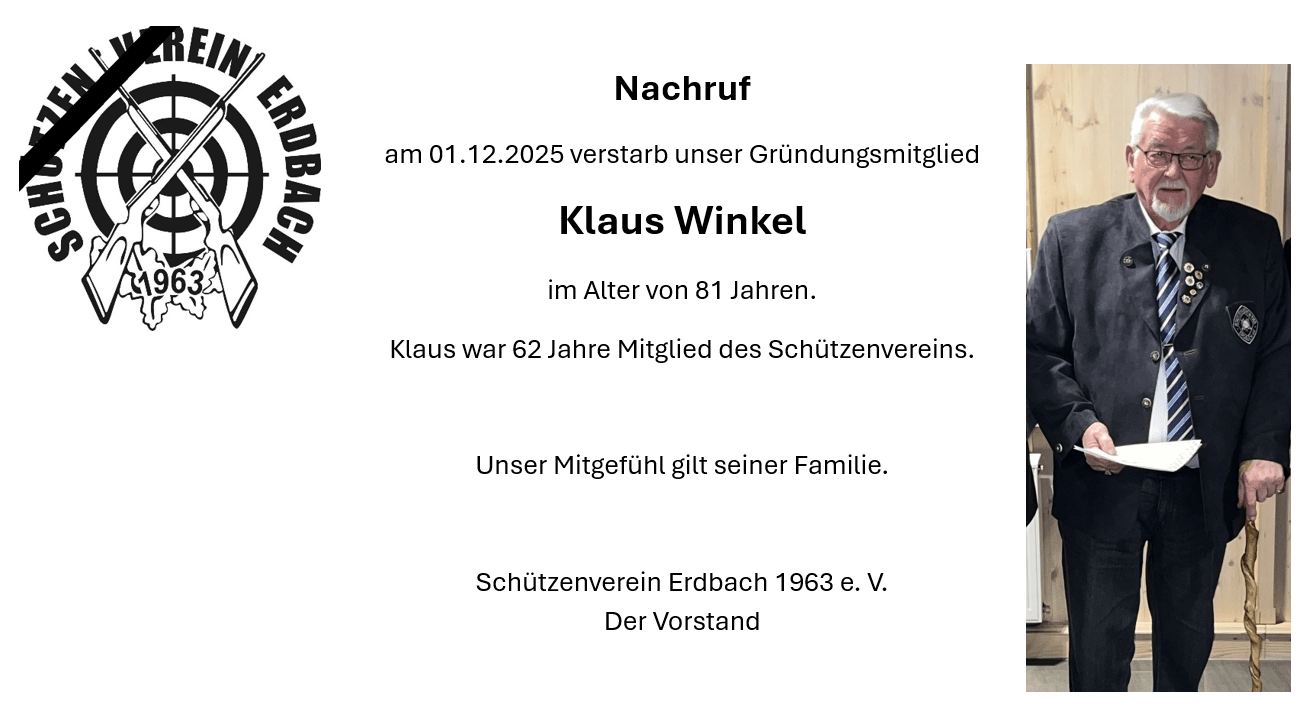 Mehr über den Artikel erfahren Nachruf Klaus Winkel
