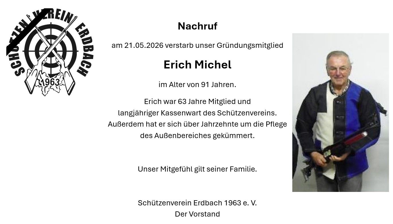 Mehr über den Artikel erfahren Nachruf Erich Michel